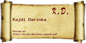 Kajdi Darinka névjegykártya